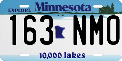 MN license plate 163NMO