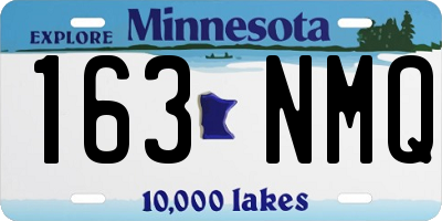 MN license plate 163NMQ