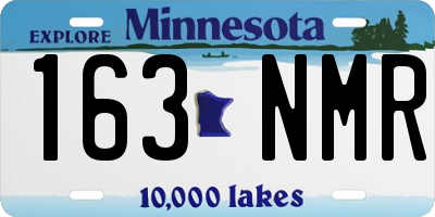 MN license plate 163NMR