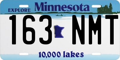 MN license plate 163NMT