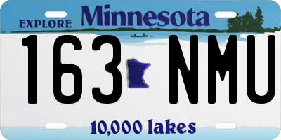 MN license plate 163NMU