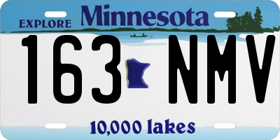 MN license plate 163NMV