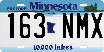 MN license plate 163NMX