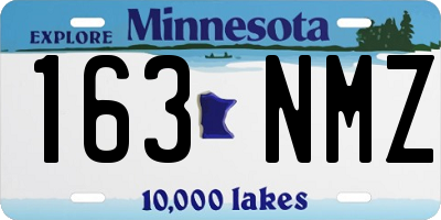 MN license plate 163NMZ