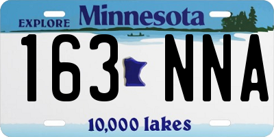 MN license plate 163NNA