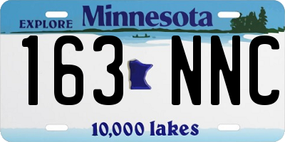 MN license plate 163NNC