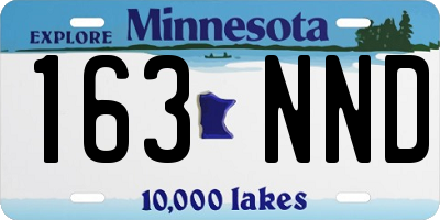 MN license plate 163NND