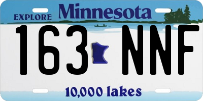 MN license plate 163NNF