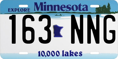 MN license plate 163NNG