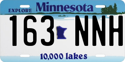 MN license plate 163NNH