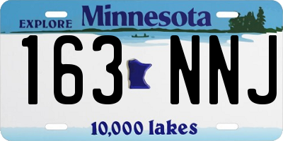 MN license plate 163NNJ