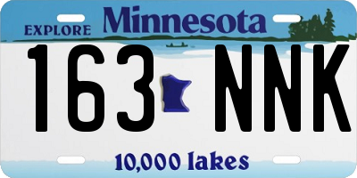 MN license plate 163NNK