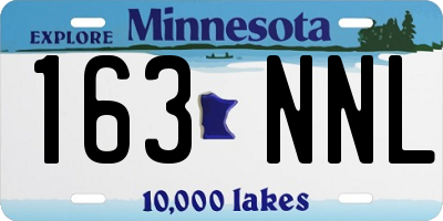 MN license plate 163NNL