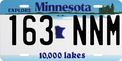 MN license plate 163NNM