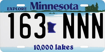MN license plate 163NNN