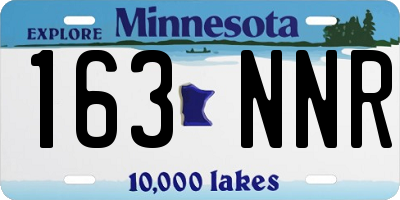 MN license plate 163NNR