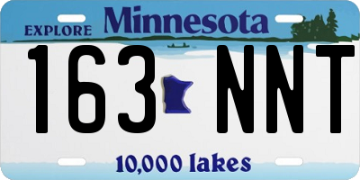 MN license plate 163NNT
