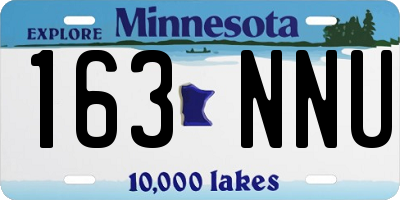MN license plate 163NNU