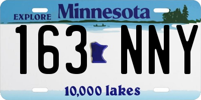 MN license plate 163NNY