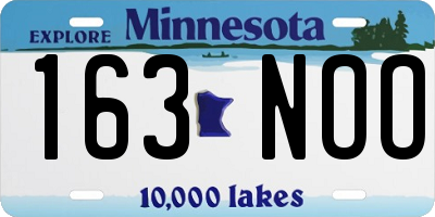 MN license plate 163NOO
