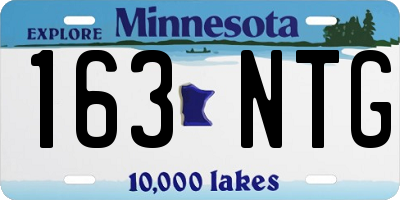 MN license plate 163NTG