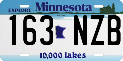 MN license plate 163NZB