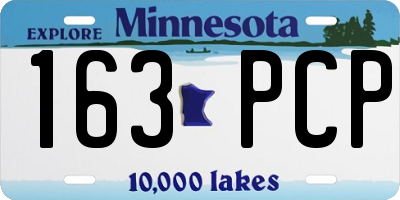 MN license plate 163PCP