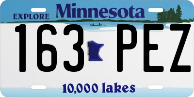 MN license plate 163PEZ
