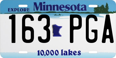 MN license plate 163PGA