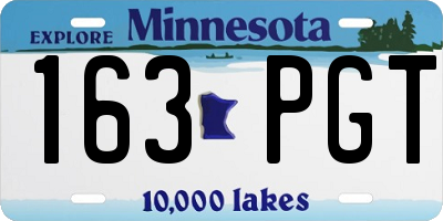 MN license plate 163PGT