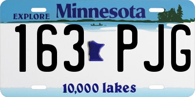 MN license plate 163PJG