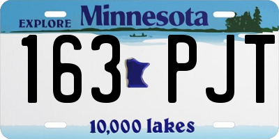 MN license plate 163PJT