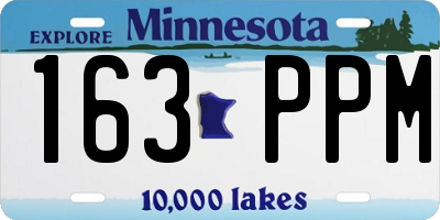 MN license plate 163PPM