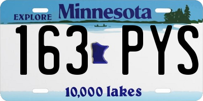 MN license plate 163PYS