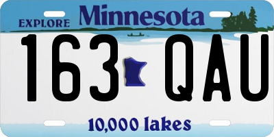 MN license plate 163QAU