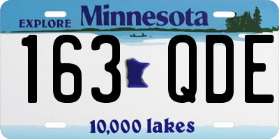 MN license plate 163QDE