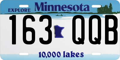 MN license plate 163QQB
