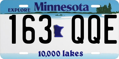 MN license plate 163QQE