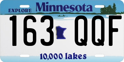 MN license plate 163QQF