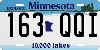 MN license plate 163QQI