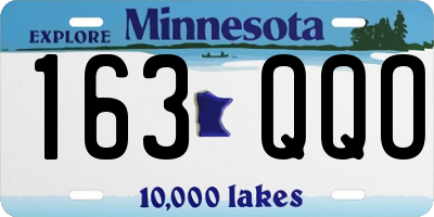 MN license plate 163QQO