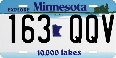 MN license plate 163QQV