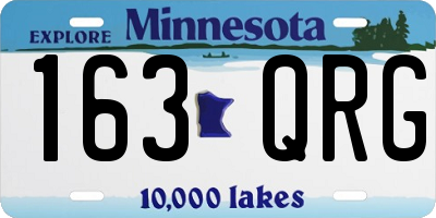 MN license plate 163QRG