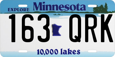 MN license plate 163QRK