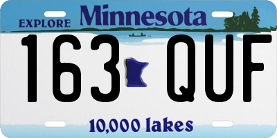 MN license plate 163QUF