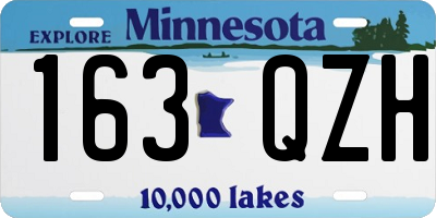 MN license plate 163QZH