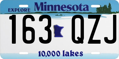MN license plate 163QZJ