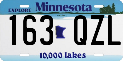 MN license plate 163QZL