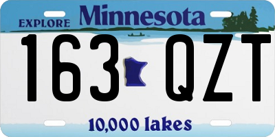 MN license plate 163QZT