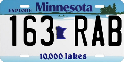 MN license plate 163RAB